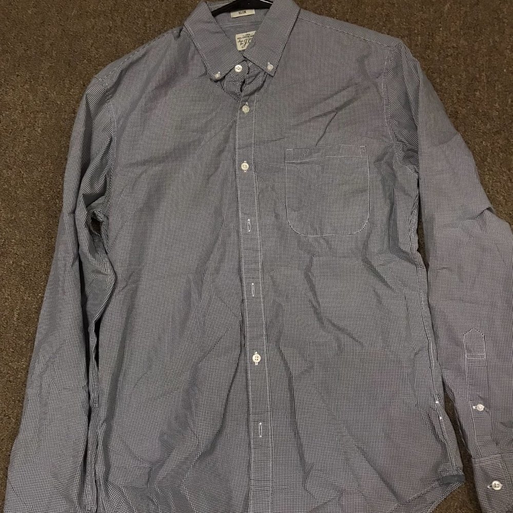 Black and White J Crew Dress Shirt